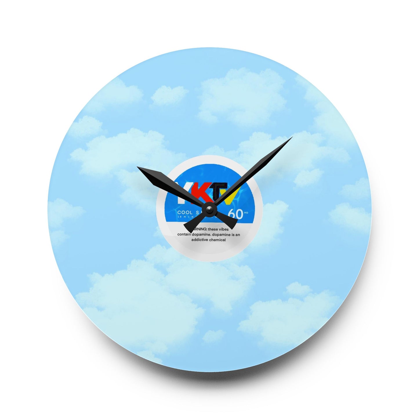 Y.K.T.V. Acrylic Wall Clock